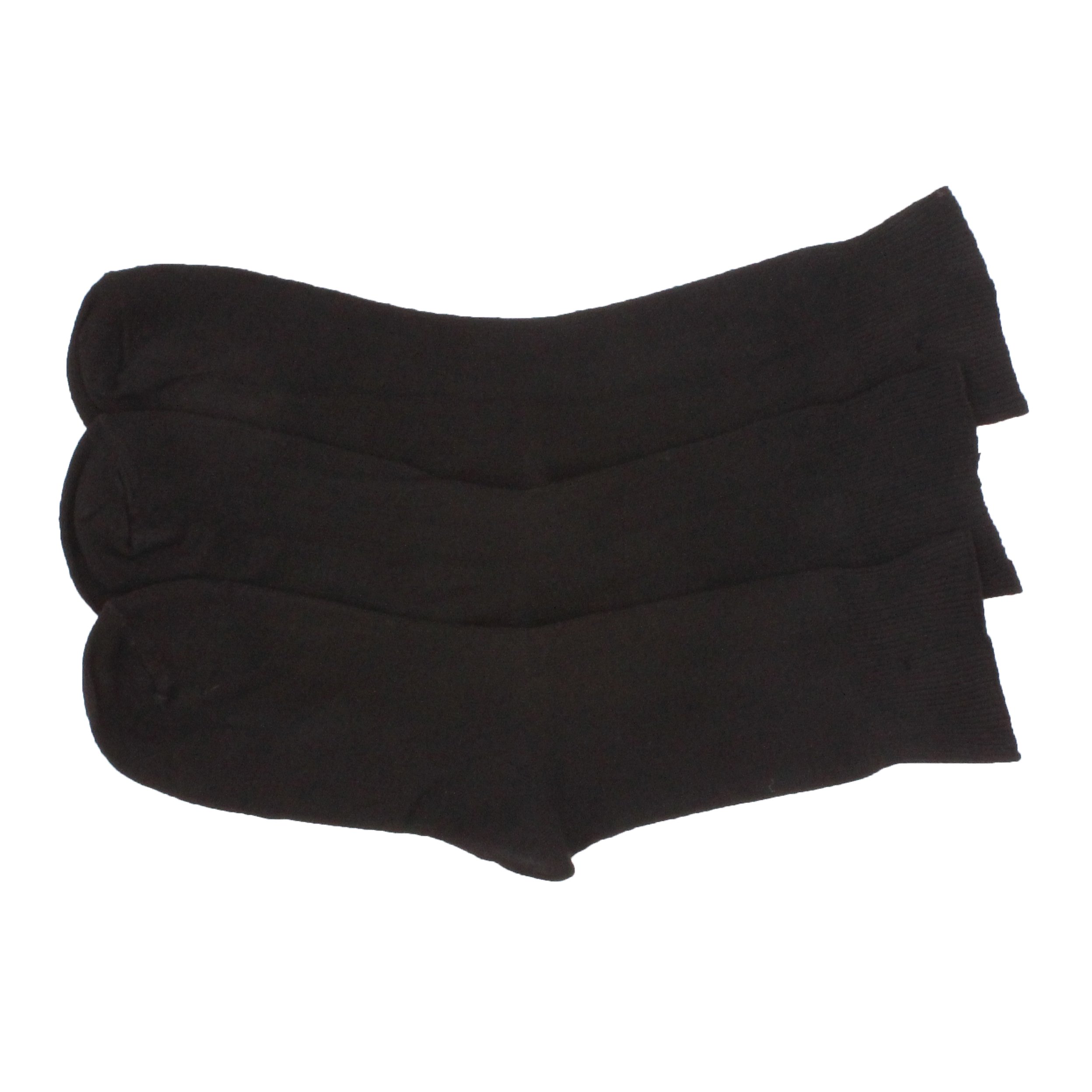 Britwear Women's Black 3 X Bamboo Rich Non Elastic Top Loose Gentle Socks Colour: