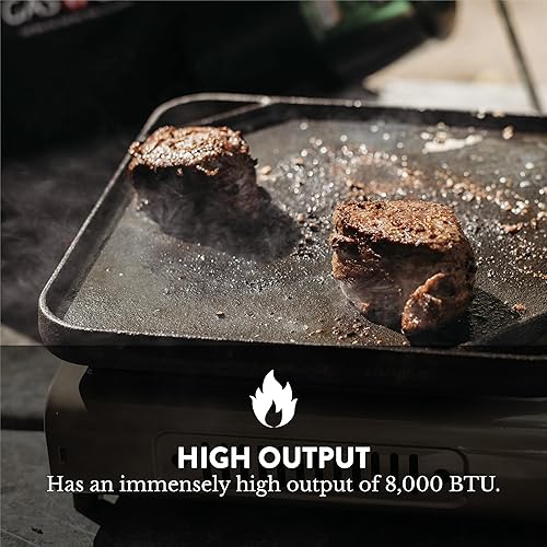 Miniatura 10 de Estufa portátil de doble combustible (gas propano y butano) para campamento y excursiones, con bolsa de transporte dorada, de Gas One (GS-3400P)