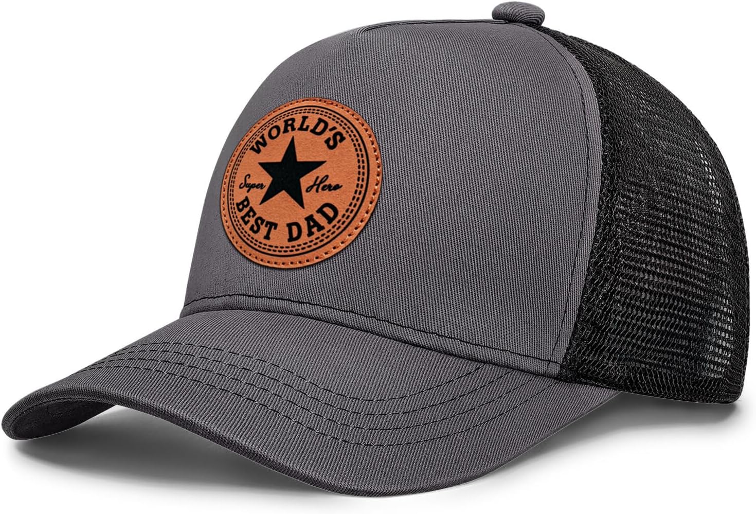 Dad Gifts from Daughter Son Dad Hat for Men Fathers Day Christmas Birthday Gifts Mens Hat for Dad from Kids Mens Trucker Hat Grey - Image 2