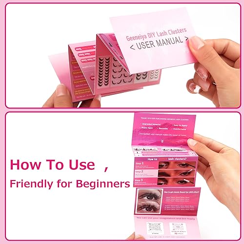 Miniatura 6 de Kit de extensión de pestañas para bricolaje, kit de extensión de pestañas naturales en racimo, pestañas individuales con enlace de pestañas