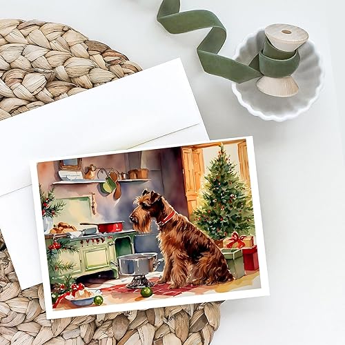 Miniatura 8 de Caroline's Treasures DAC3800GCA7P Golden Retriever Christmas Cookies Greeting Cards Pack of 8 Blank Cards with Envelopes Whimsical A7 Size 5x7 Blank