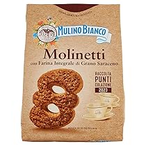 Mulino Bianco Biscotti Frollini Molinetti con Farina Integrale di Grano Saraceno, Colazione Ricca di Gusto, 800 g