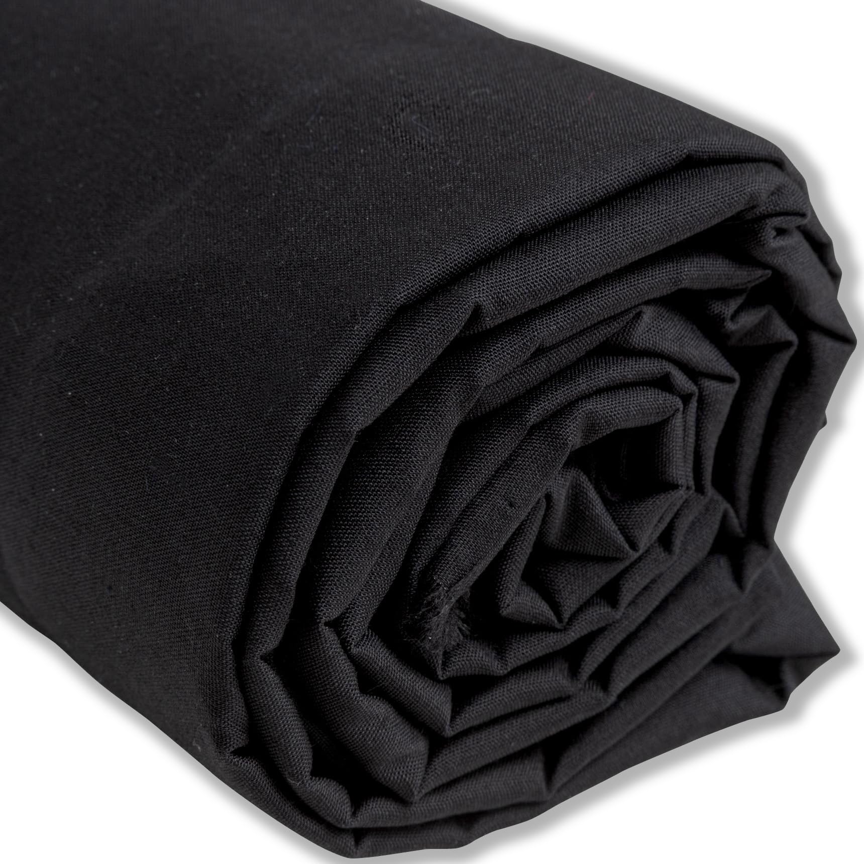 IPEA Tessuto in Cotone Popeline Nero - 200 cm x 150 cm - Made in Italy - Tessuto al Metro per Cucito, Abbigliamento, Fodere, Arredamento, Accessori, Patchwork, Stoffa Tinta Unita per Cucire