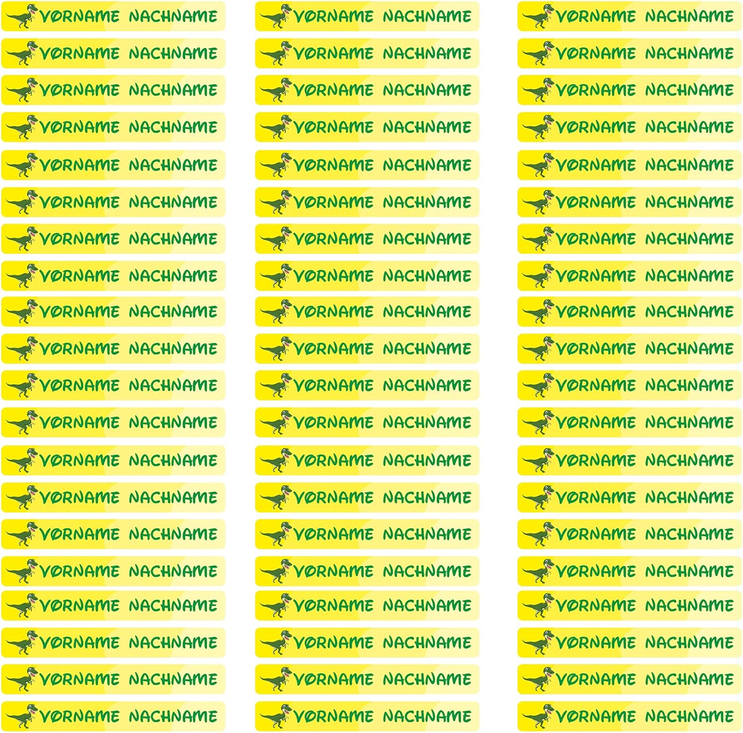 60 x Namensaufkleber Wunschname personalisiert je 4,5x0,6cm Aufkleber