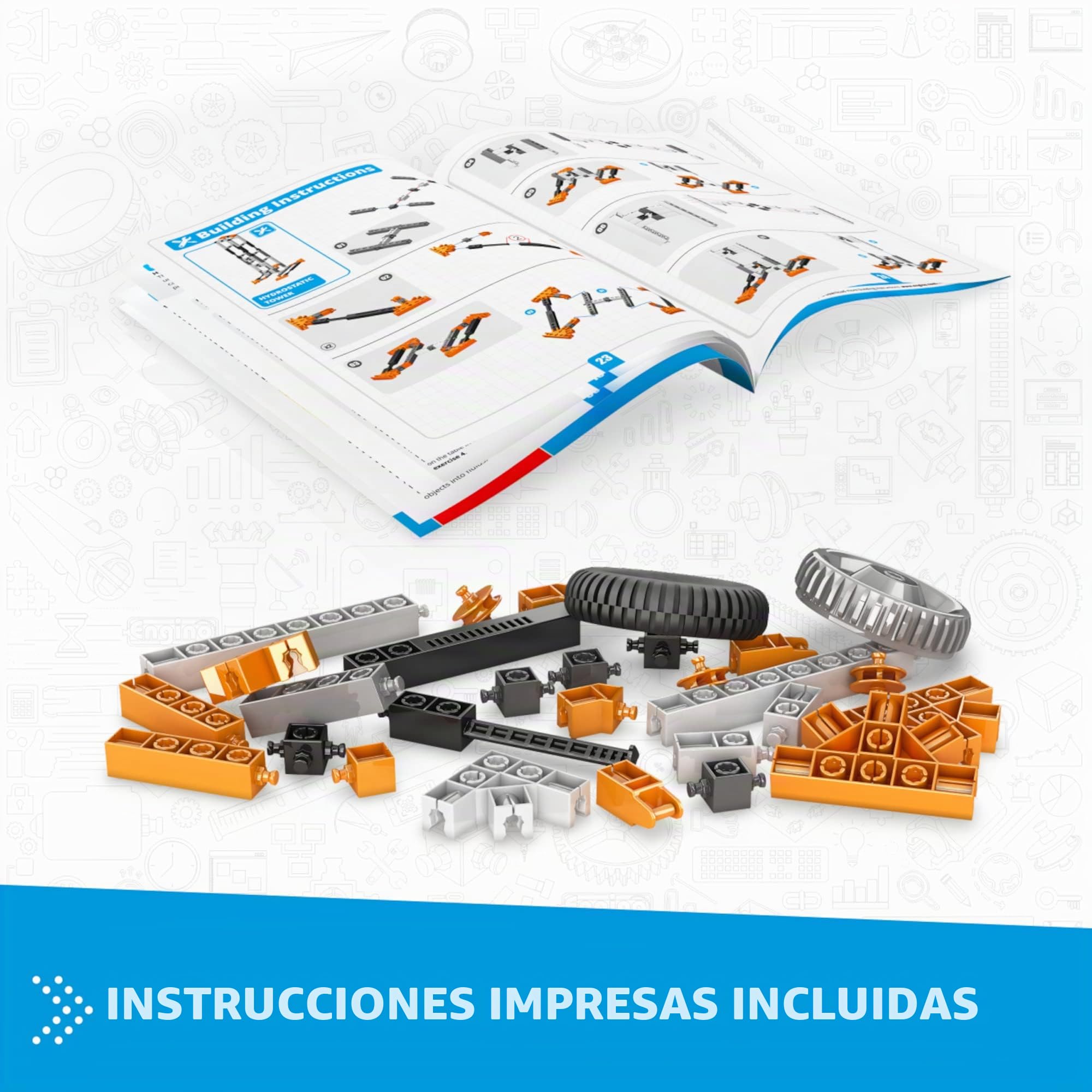 Engino Juguetes STEM, dinámica de fluidos, juguetes de construcción para niños de 9 años en adelante, kit educativo, regalo para niños y niñas, divertidos proyectos STEM, kit de ingeniería (6 opciones