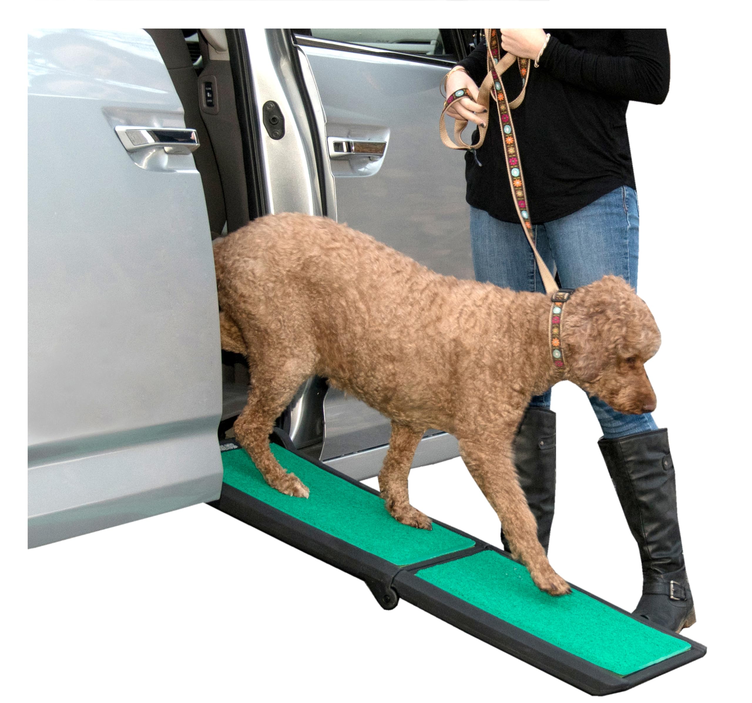 Pet Gear SupertraX Ramps for Dogs and Cats, Maximum Traction Surface, Portable/Easy-Fold (No Tools Required), Built in Handle for Travel, 5 Models, 42
