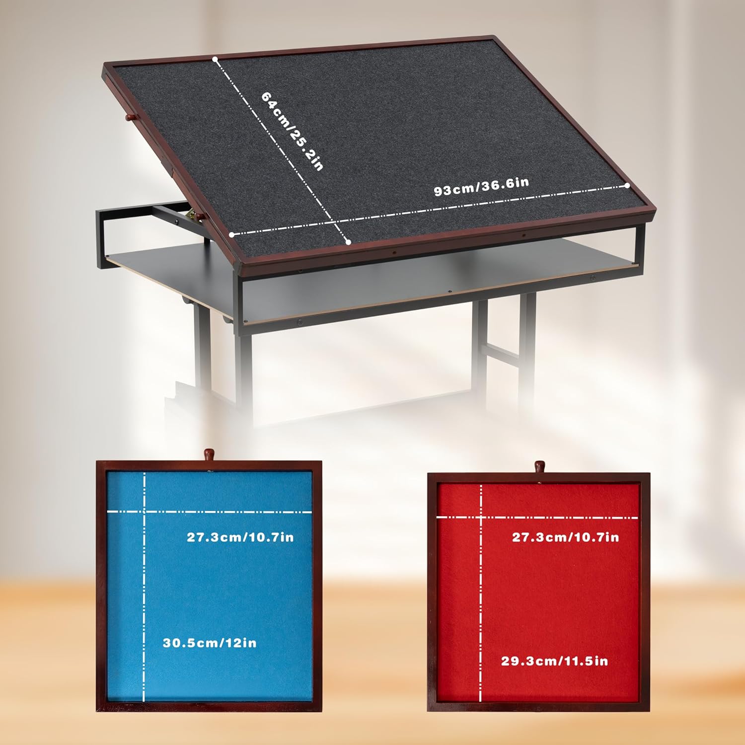 Yesday 1500 Piece Jigsaw Puzzle Table Height Adjustment, Puzzle Board with Cover & 5 Sorting Drawers，Puzzle Easel Tilting Table with Legs, Enclosed with 4 Roller Wheels