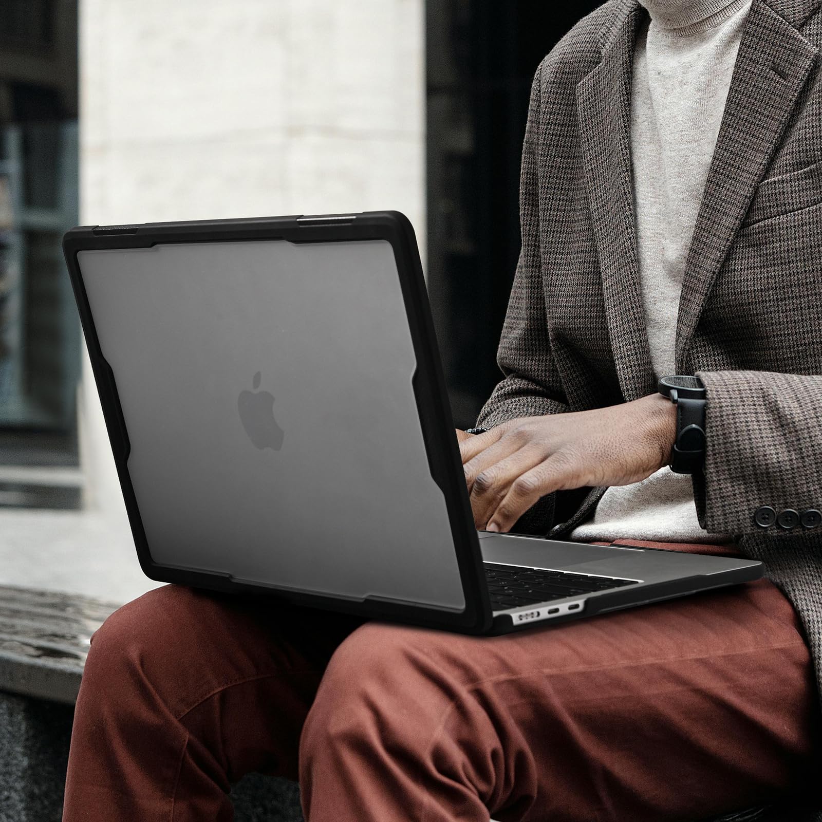 BlueSwan Soft Case For MacBook Air 13.6 Inch M4 M3 M2 2025-2022 - Matte White Protective Cover