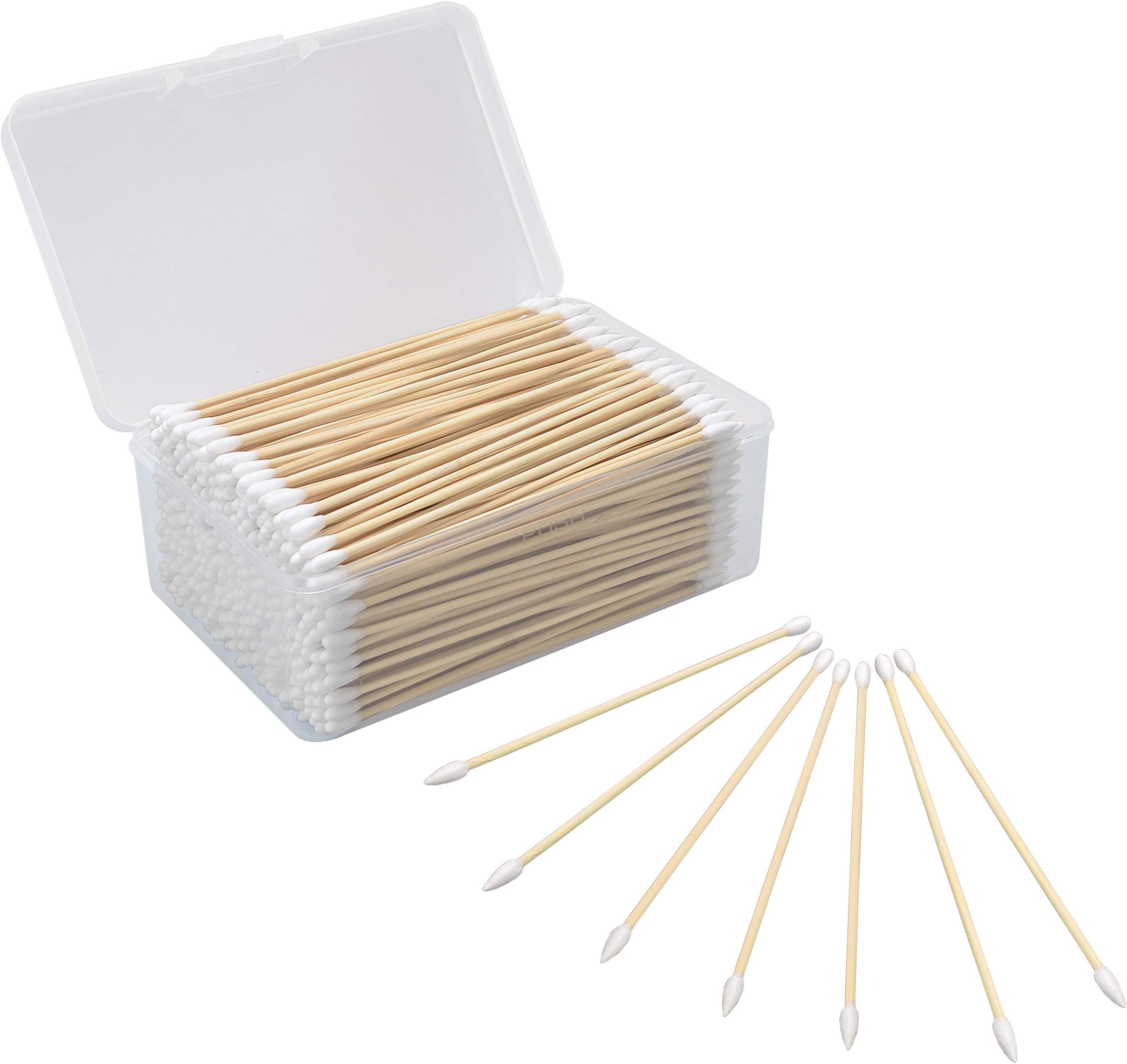 BOOSTEADY 400 Pcs .22 .223 Caliber 5.56 MM 6 Inch Cotton Gun Cleaning Swabs in Storage Case