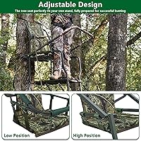 Vista 4 de UQM Asiento de Soporte de Árbol de Reemplazo, Asientos Ajustables de Soporte de Árbol para Caza, Asiento de Árbol Cómodo para Caza de Venado