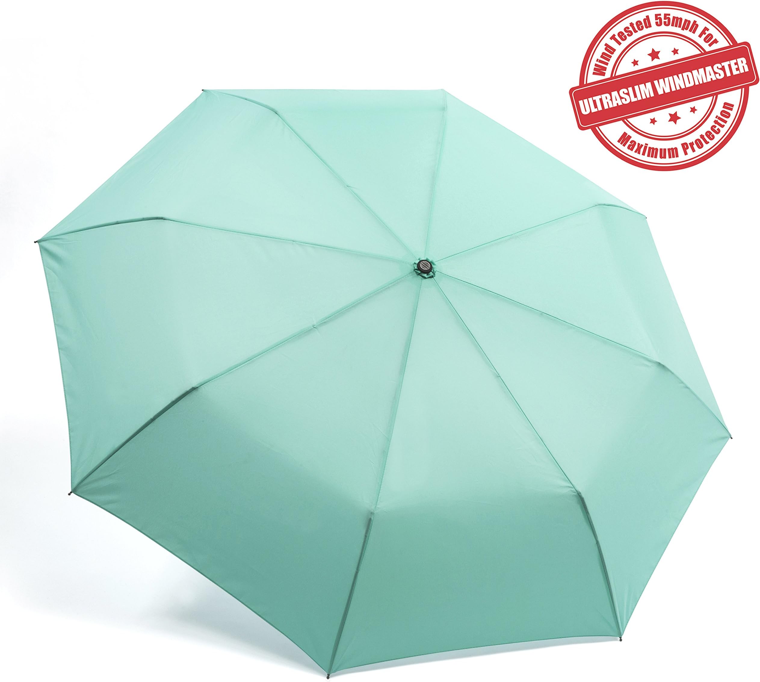 Frostfire Travel Umbrella - Proven Windproof Tested 55MPH - Sturdy, Durability Tested 5000 Times - Compact, UltraSlim Windmaster Umbrellas, Auto Open/Close - Gift Box