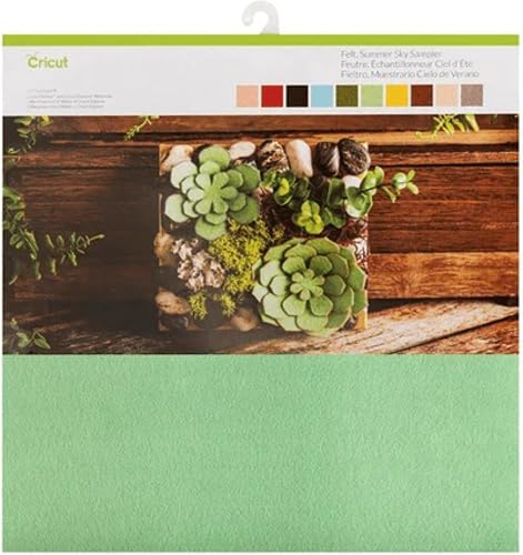 Cricut Felt Sampler – Summer Sky (10 Sheets, 12" x 12") Premium Craft Felt Fabric for Cricut Maker & DIY Projects, Soft Durable Felt for Sewing, Embellishments, Decorations & Kids Crafts