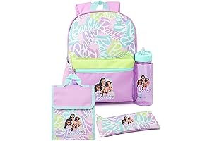 Sparkle Magic: Girls 4-Piece Back-to-School Backpack, Lunch Bag, Pencil Case, and Water...