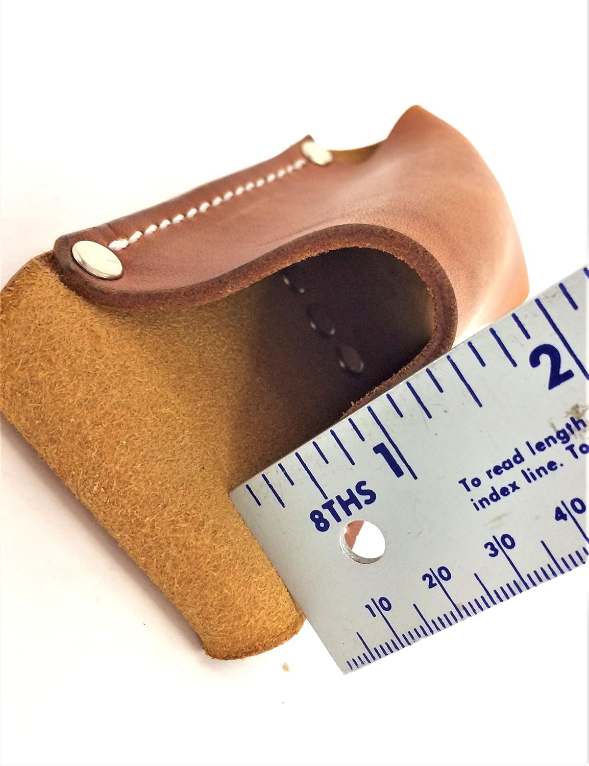 Leather Flashlight Holster for Nebo Slyde, Slyde King, and other 1.25" Diameter Flashlights (Dark Brown)