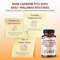 Vista 3 de Cayenne Pepper Ginger Turmeric Berberine - Digestion, Gut Heath Support