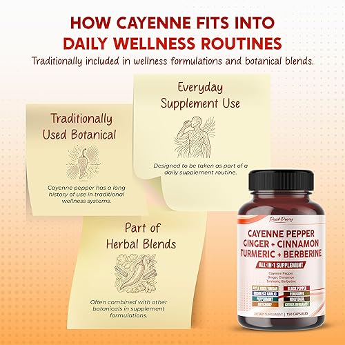 Miniatura 3 de Cayenne Pepper Ginger Turmeric Berberine - Digestion, Gut Heath Support