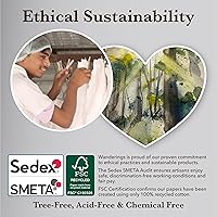 Vista 8 de Wanderings Papel en blanco hecho a mano con borde Deckle Edge 4 x 6 Paquete de 50 AcuarelaPapel mixto Invitaciones para guardar la fecha