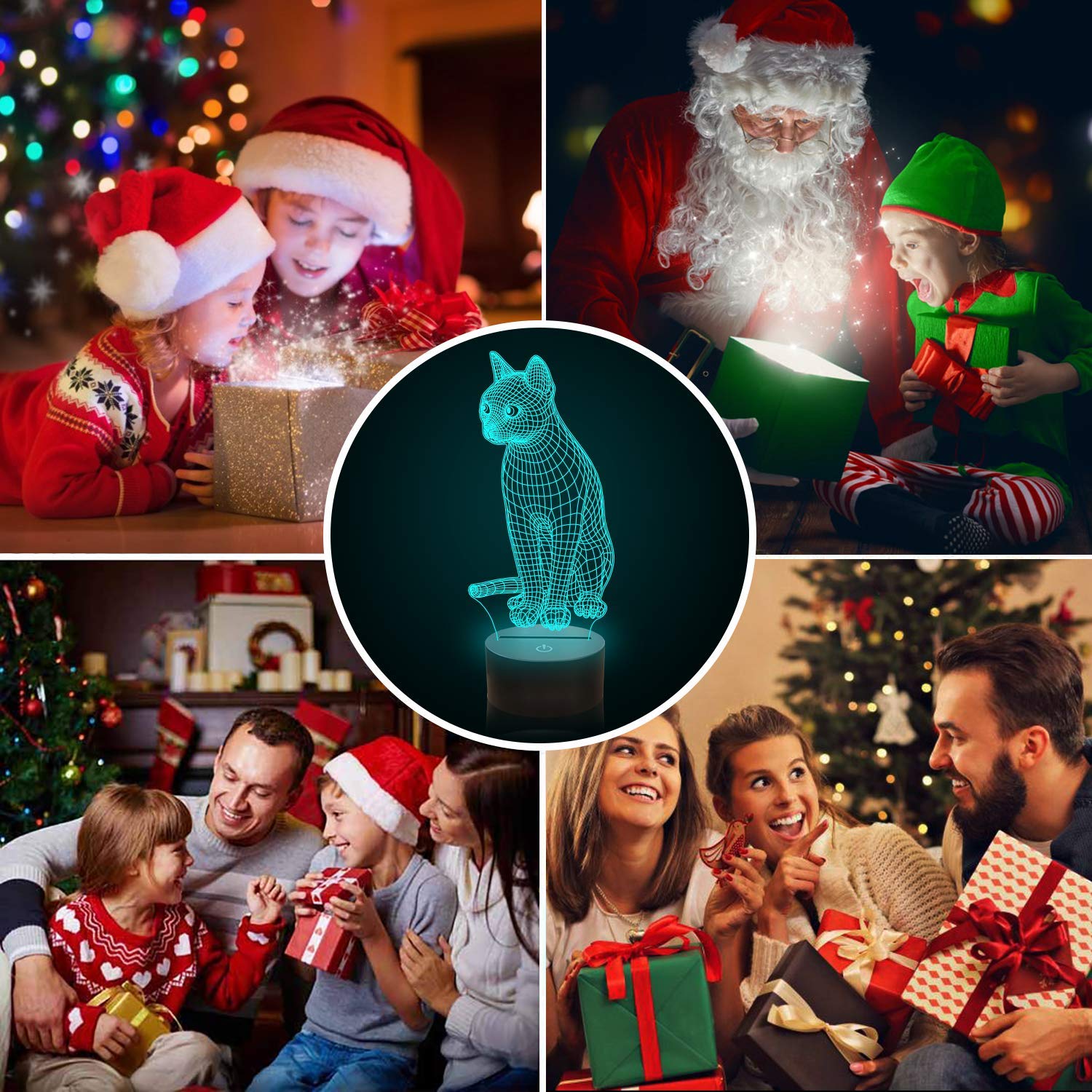 Lampada da notte con illusione ottica 3D per bambini, camera da letto, comodino, regalo di compleanno per bambina, decorazione creativa con cavo USB e telecomando (calcio