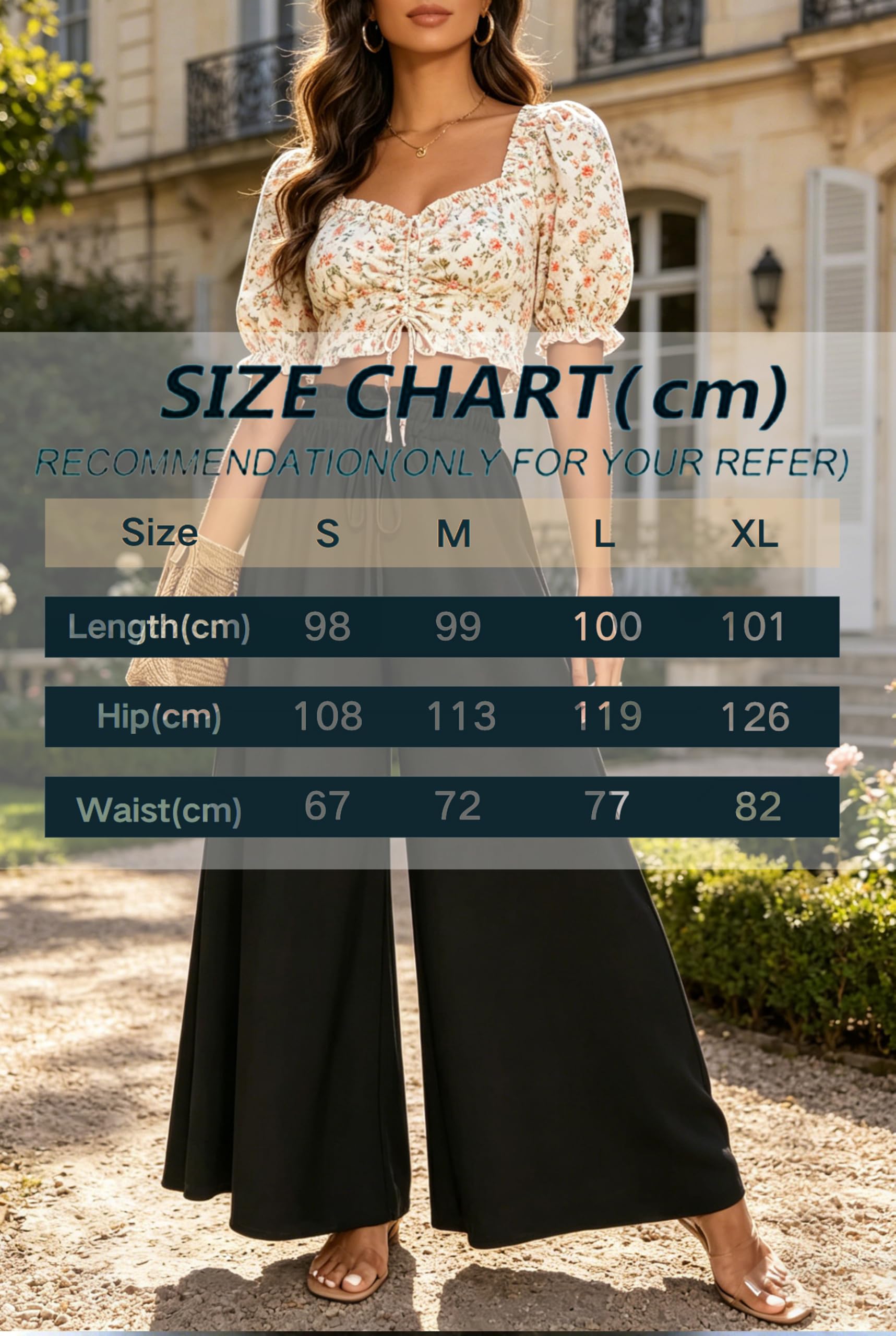 Pantaloni a Gamba Larga Donna Estivi Vita Alta Leggero Motivi Eleganti in Tessuto Pantaloni con Tasche Casual Pantaloni Boho Beach Larghi Leggeri