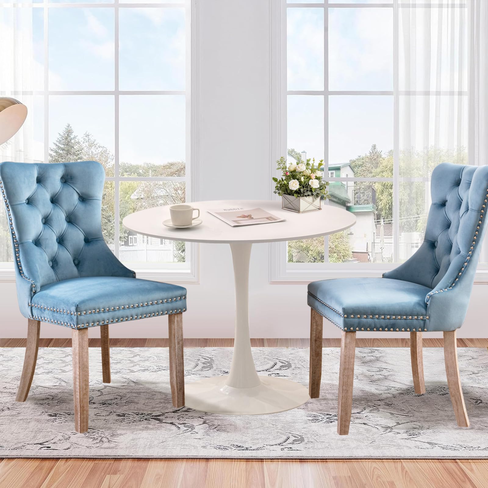 SoarTalent 3 Piece Round Dining Table and Chairs Set for 2