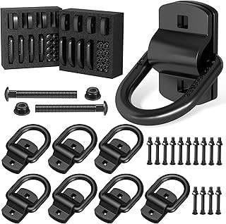 1/2" Trailer D Rings Tie Down Anchors 8 Pack Heavy Duty Steel Bolt-On Forged