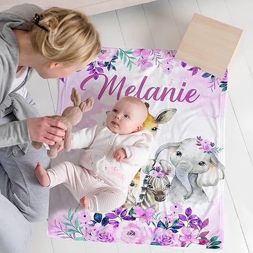 Miniatura 6 de UJDUYSD Manta de bebé personalizada para niñas, manta de bebé personalizada con nombre, mantas de nombre súper suaves personalizadas para niños,