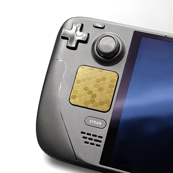 Luck&Link Touchpad Protector for Steam Deck/Steam Deck OLED Compatible, Trackpad Skin Added Grip Style with Tactile FeedbackHoneycomb - Gold