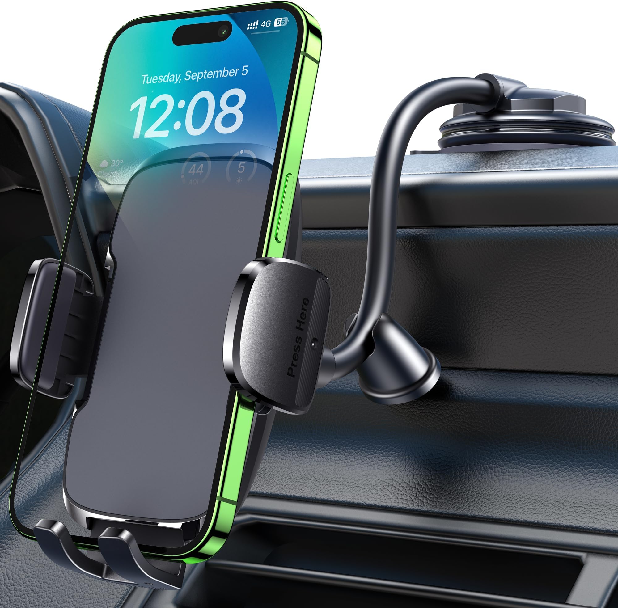 Phone Holder Car [Upgrade Clip Never Fall] Car Phone Holder Mount Automobile Air Vent Hands Free Cell Phone Holder for Car Fit for All Car Mount for iPhone Android Smartphone