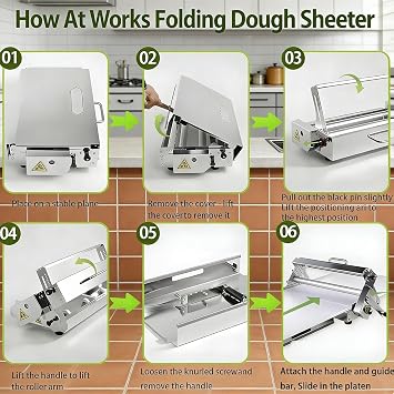 Manual Dough Sheeter Machine For Home Baking Dough Roller Machine