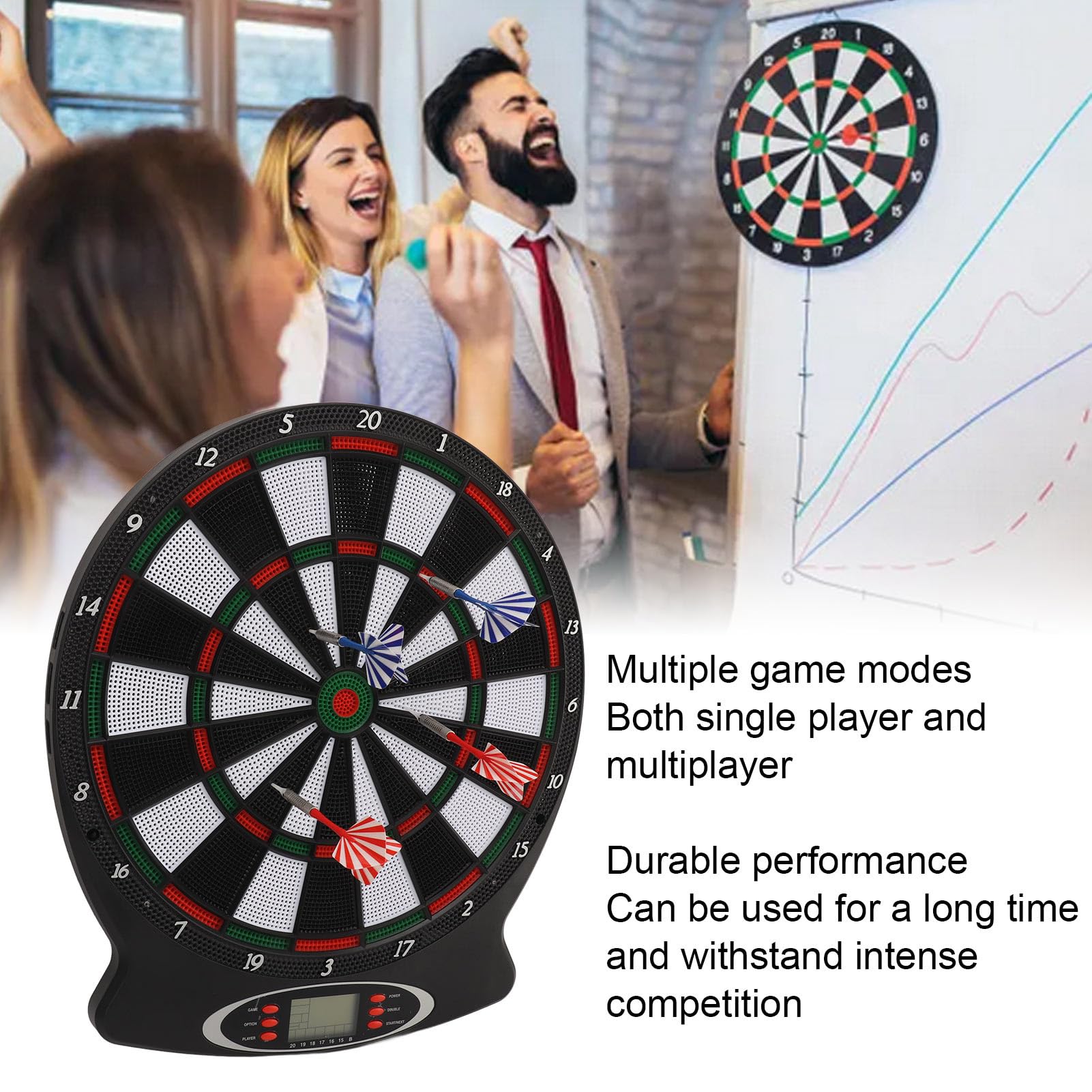 Diana Electrónica con Pantalla LCD Digital de Puntuación Automática | Sensor preciso, juego familiar multijugador, PP duradero, entretenimiento en la oficina para fiestas en interiores