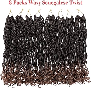 Amazon.com : Leeven Crochet Hair 8 Inch Senegalese Twist 8 Packs