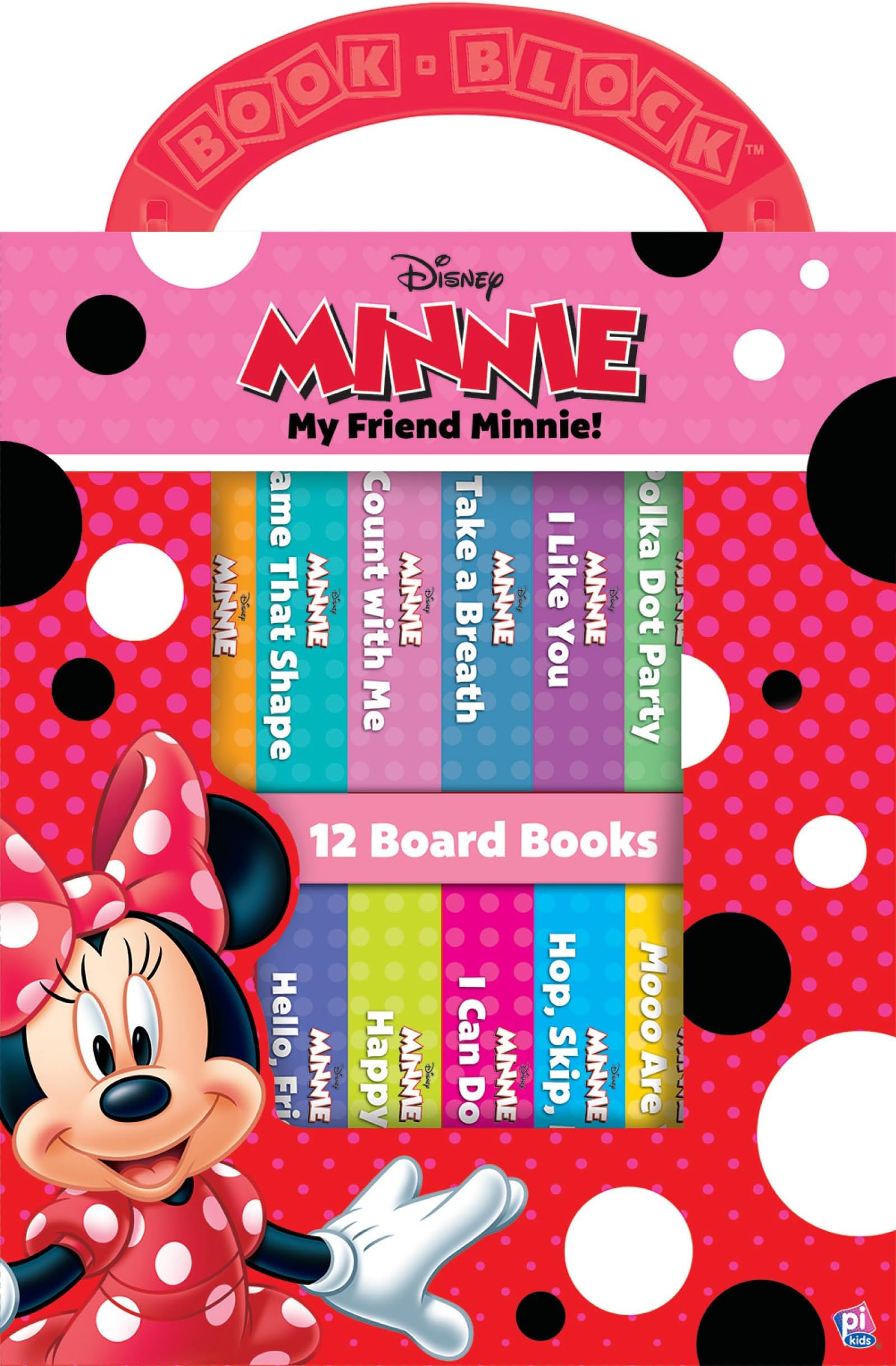 Disney - My Friend Minnie Mouse - My First Library 12 Board Book Block Set - Great for Teaching First Words - PI Kids