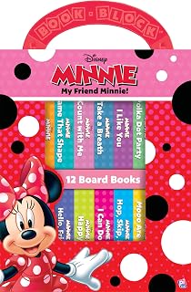 Disney - My Friend Minnie Mouse - My First Library 12 Board Book Block Set - Great for Teaching First Words - PI Kids