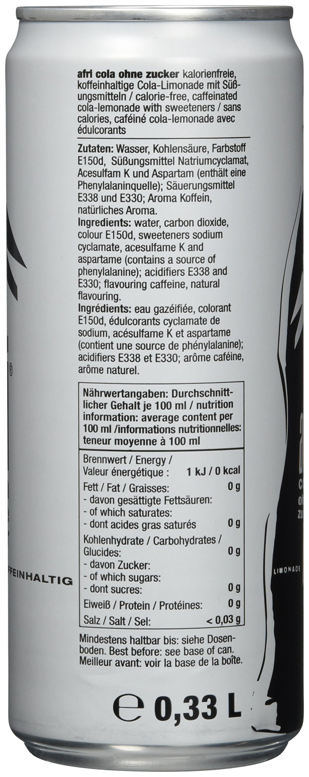 afri cola ohne zucker, 24er Pack, Einweg (24 x 330 ml)
