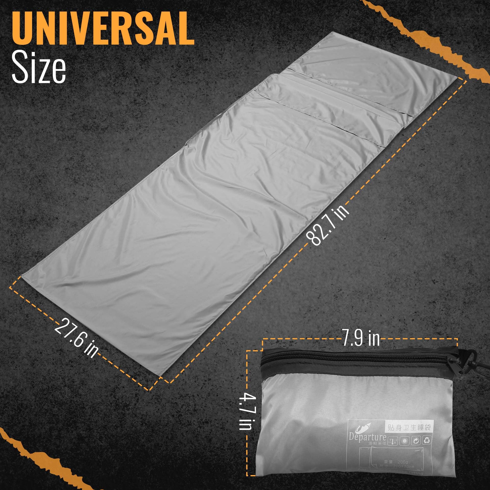 Skywin Sleeping Bag Liners for Airport - 6.89 x 2.30 Feet Sleeping Bag Liner Fleece, Travel Sheet Sleep Sack Airport Liner - Ultralight Sleeping Bag Liner, Cold Weather Sleeping Bag Sheet