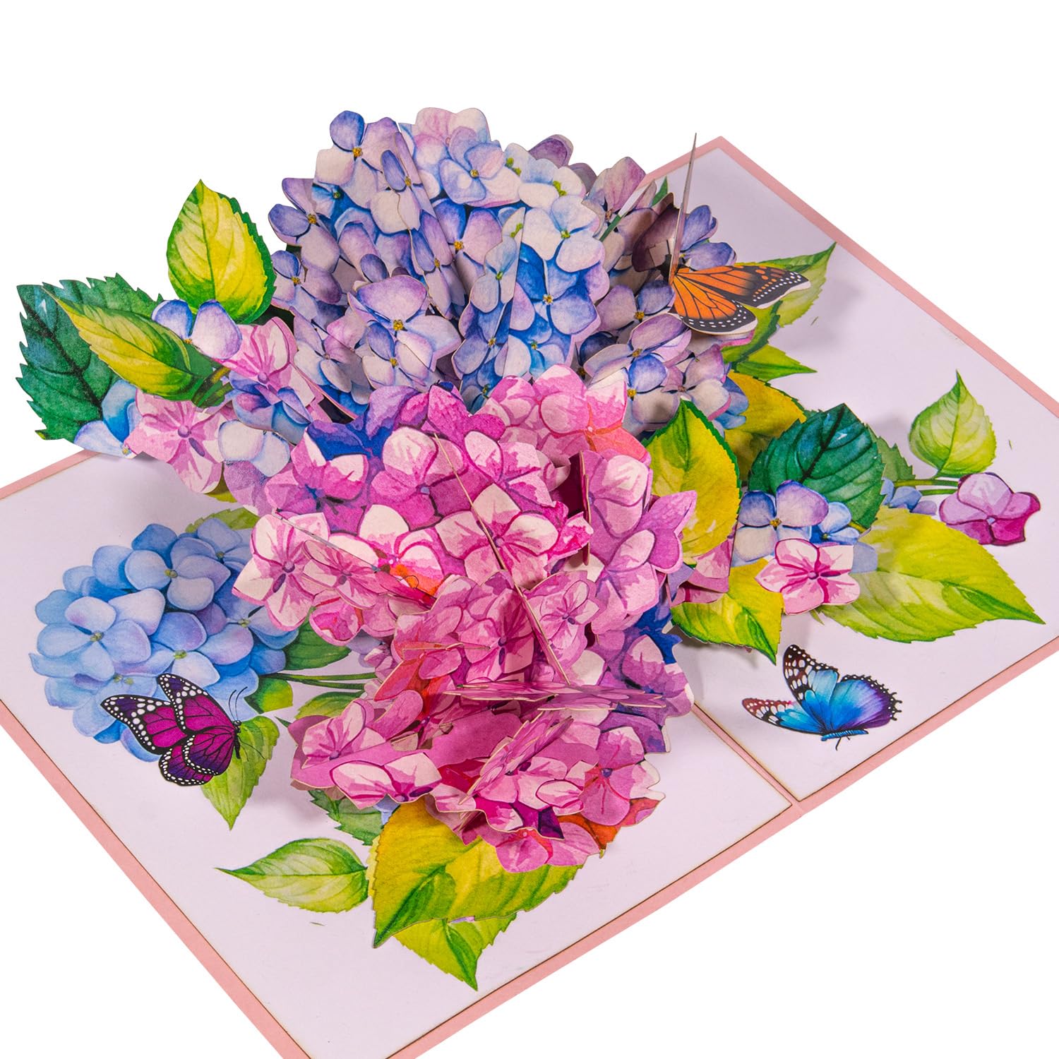 LINPOPUP® Biglietto pop-up con fiori – Biglietto di auguri a forma di farfalla come biglietto di auguri per la festa della mamma, la mamma, la fidanzata, come buon miglioramento, regalo per denaro