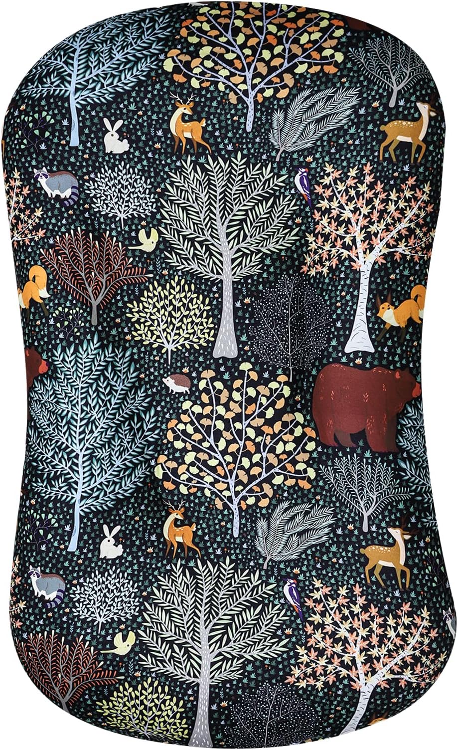 Newborn Lounger Cover for Boys and Girls Removable Cover Ultra Soft Comfortable Lounger Slipcover for Infant Lounger Pillow Forest Animals