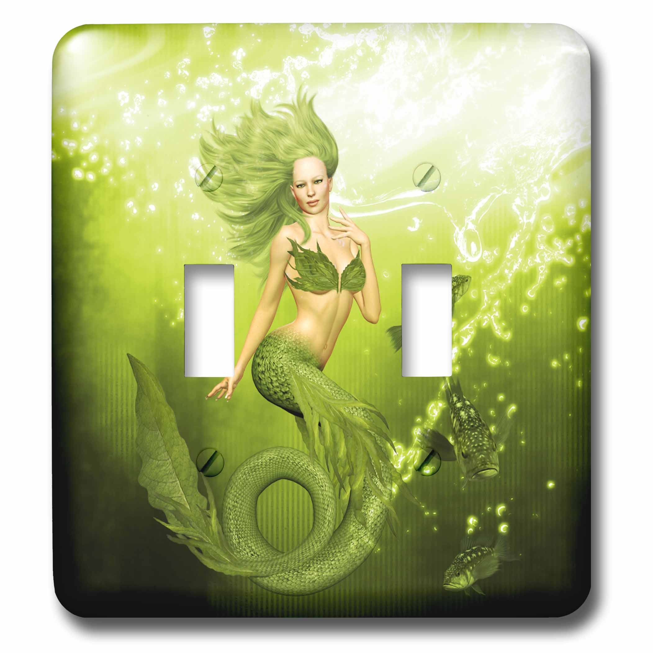 Nixie chante séduisamment interrupteur mural double décoratif vert