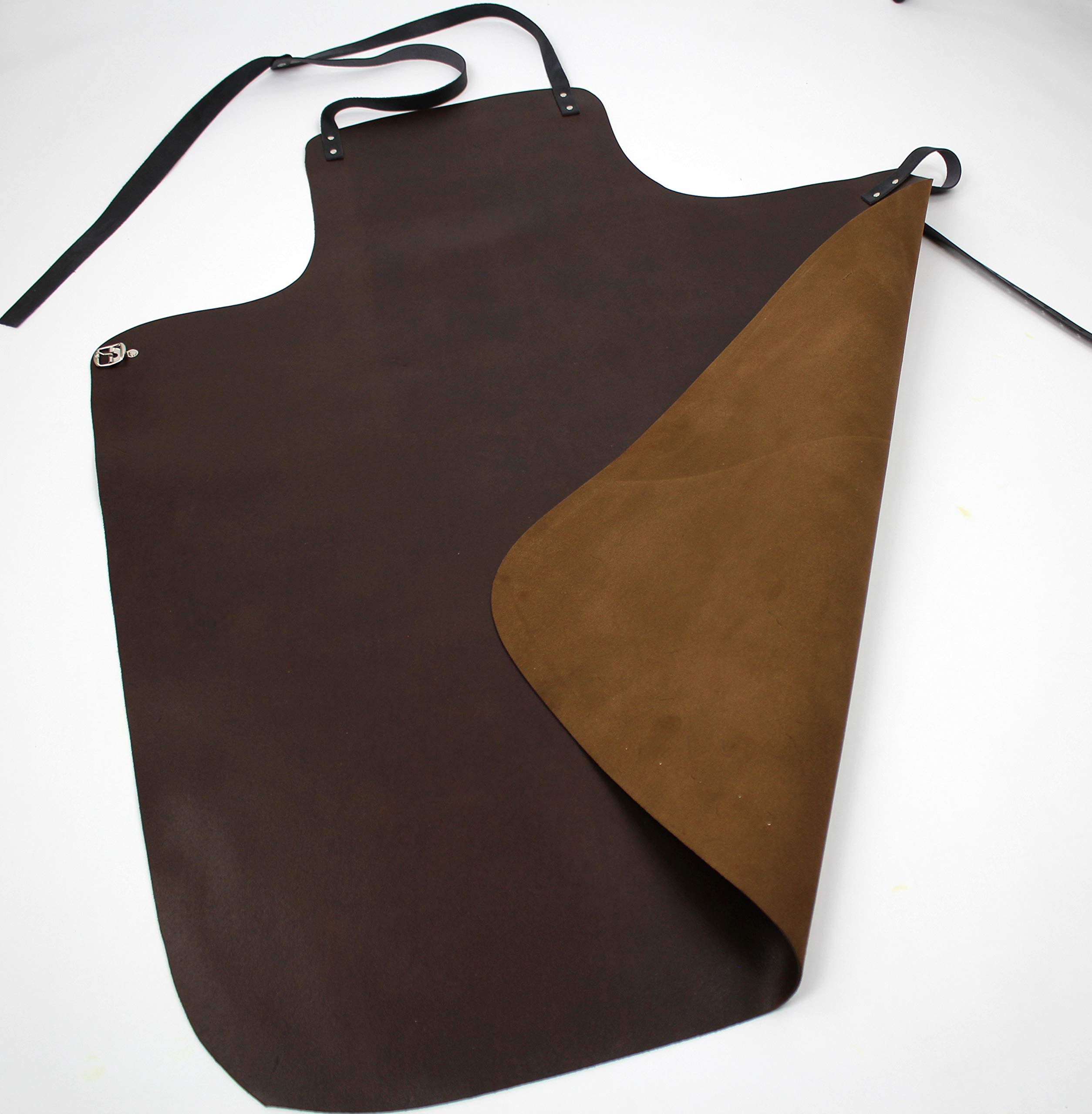 Extra fuerte piel Delantal – Calidad Profesional en 80 x 100 cm como soldar Delantal, forjado, carpintería Delantal
