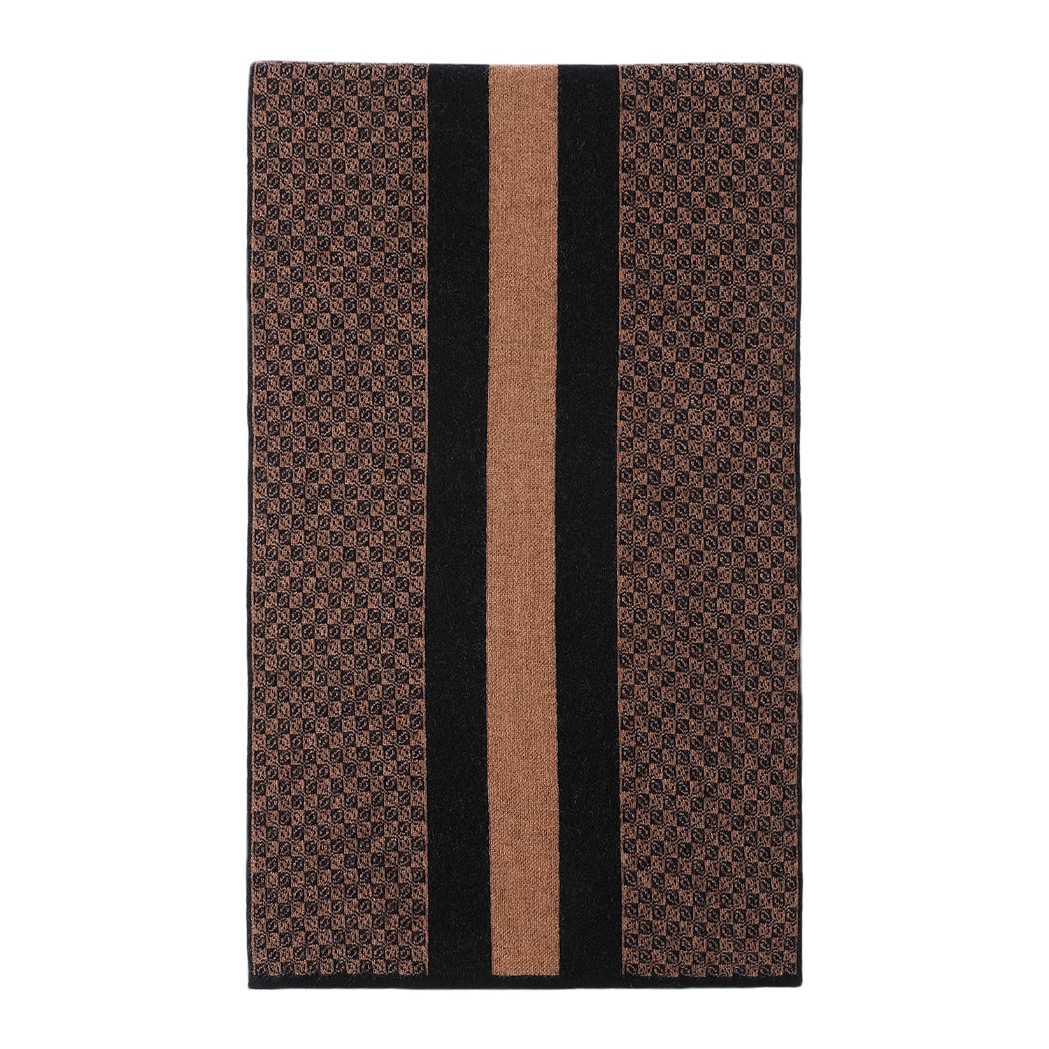 Jesień zima 6% wełna szal męski dziergany szal z dzianiny szal wełniany szal dla mężczyzn modny szykowny casualowy biznesowy 180 × 30 cm mały w kratkę