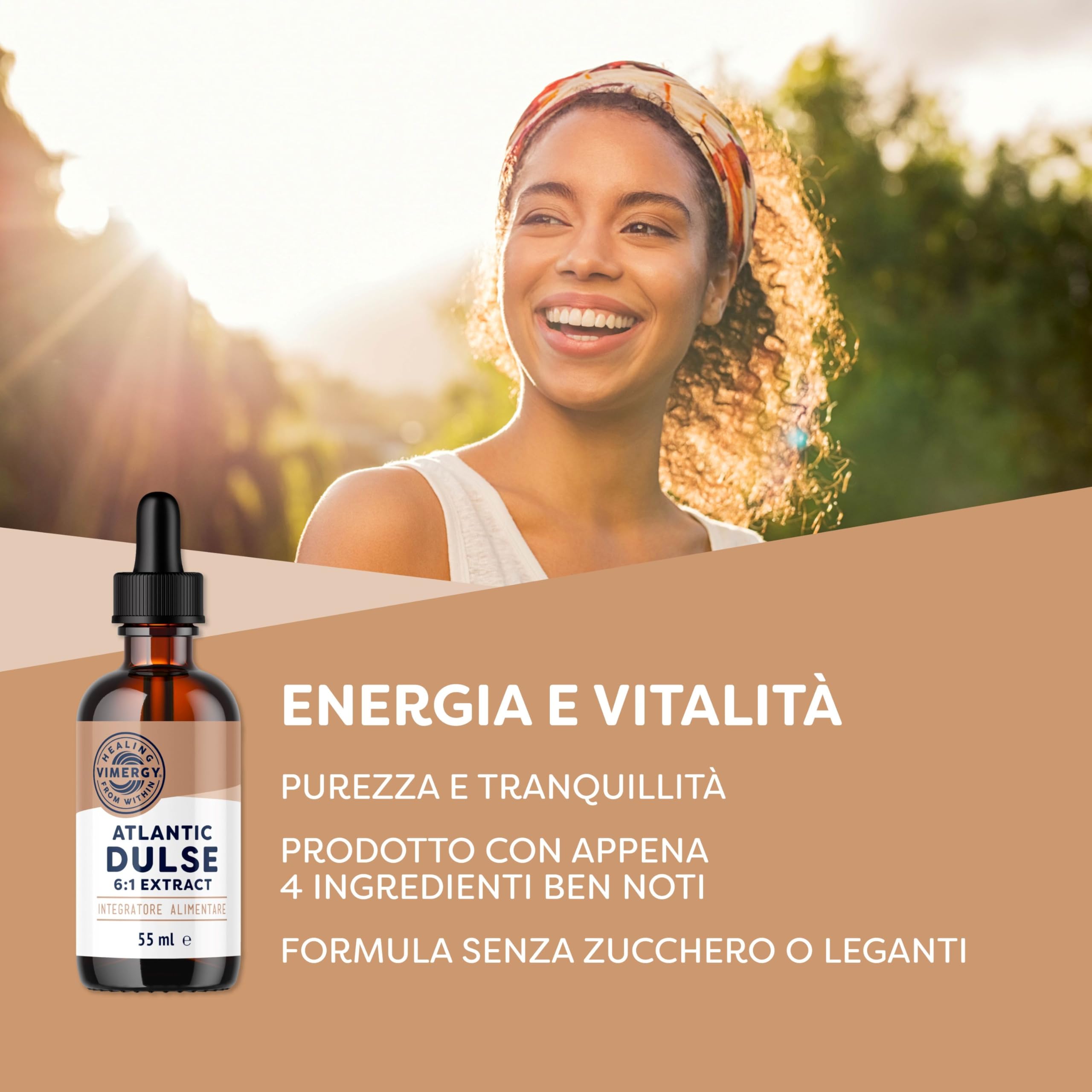 Vimergy Atlantic Dulse – Integratore Alga Dulse (55 ml) – Alga Dulse Atlantica Liquida a Base di Glicerina in Gocce - Formula senza Zucchero o Leganti – Integratore Vegano, Senza OGM e Senza Glutine