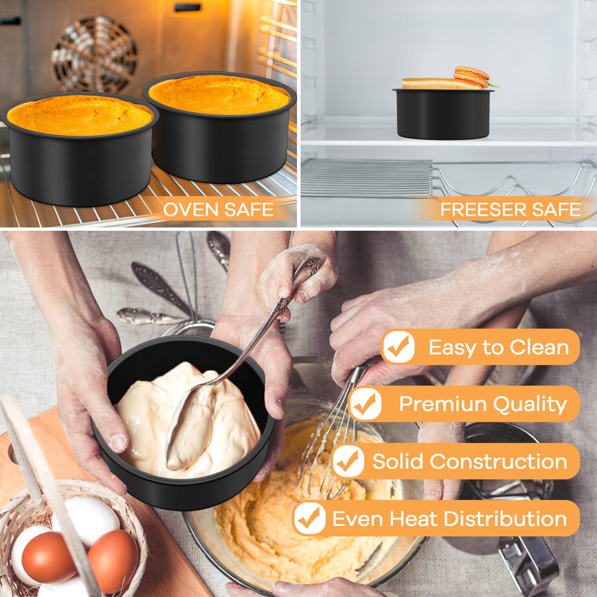 Joyfair Teglie Da Forno 10 Cm In Acciaio Inox – Set Da 3 Stampini Antiaderenti - 5