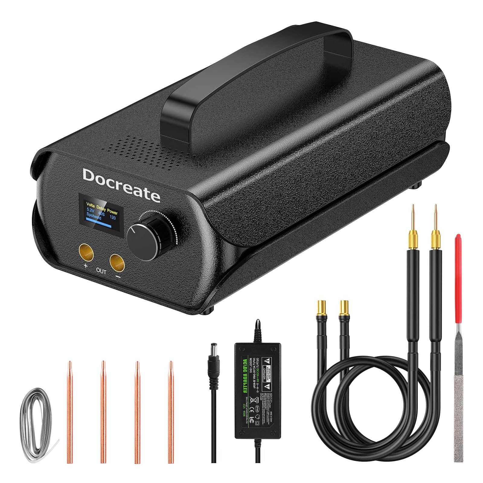 Saldatrice portatile a punti, saldatrice a batteria SEAT-06 con Farad Capadtore 3000F 120 Gears supporta 0,1 – 0,3 mm nichel Band saldatrice a punti batteria