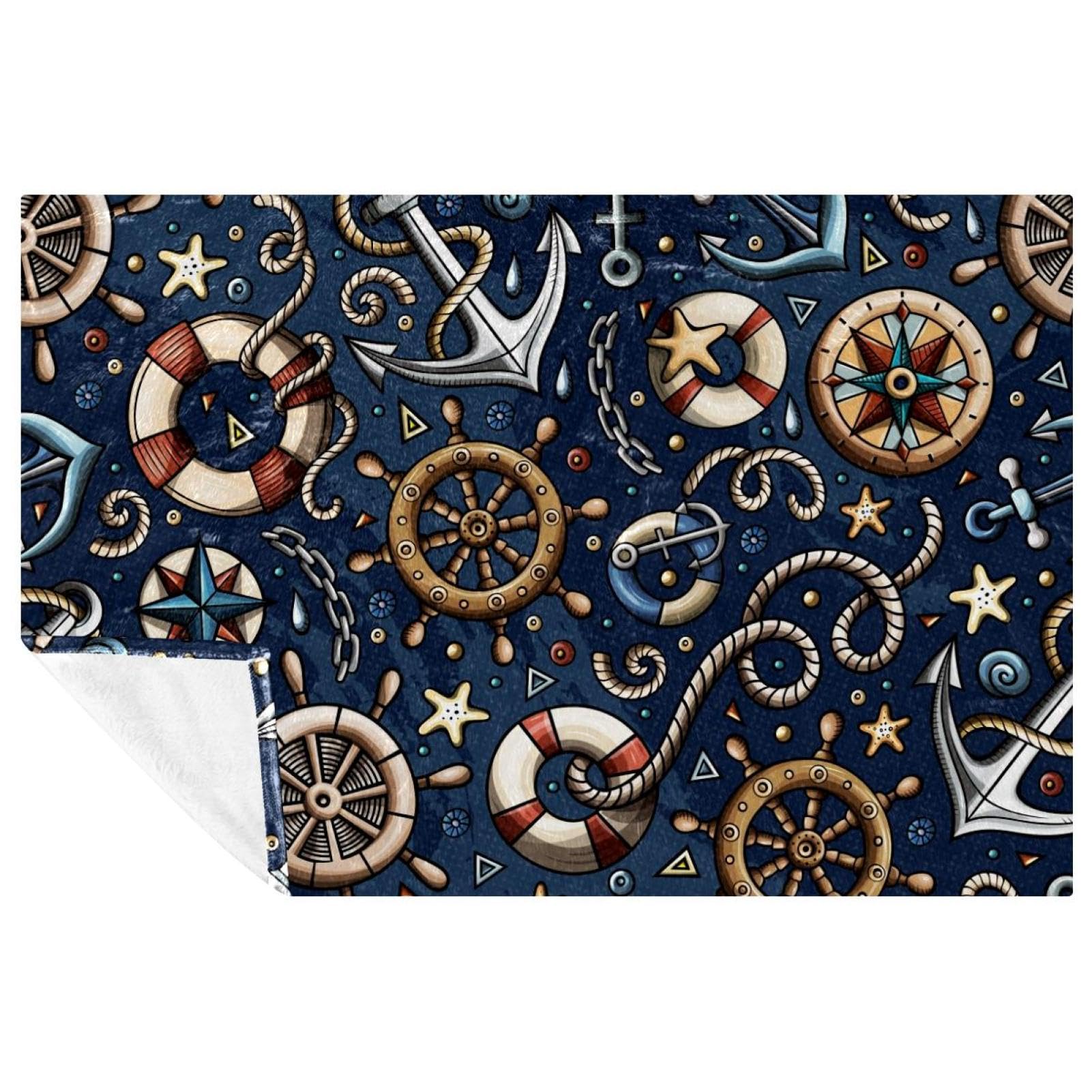 Couverture nautique douce pour des moments chaleureux en famille au lit