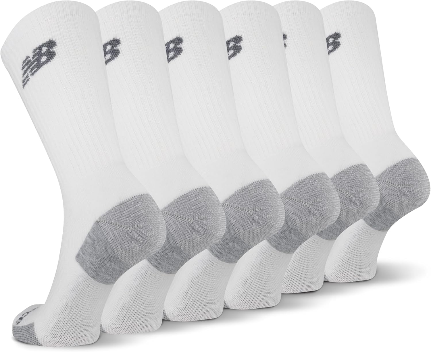 New Balance Unisex Adult Performance Recycled Crew Socks (6-Pack) - Image 3