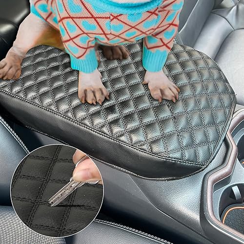 Miniatura 5 de D-Lumina RAV-4 - Funda para reposabrazos de consola central compatible con Toyota RAV4 2019, 2020, 2021, 2022, 2023, 2024, 2024, piel sintética,
