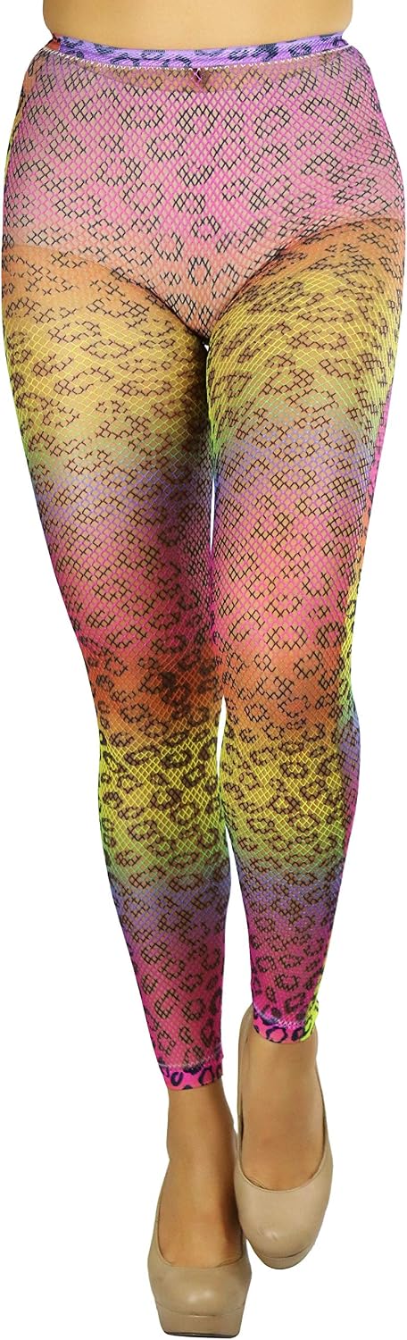 ToBeInStyle Women’s Vibrant Multicolor Animal Print Pantyhose Assorted Hosiery