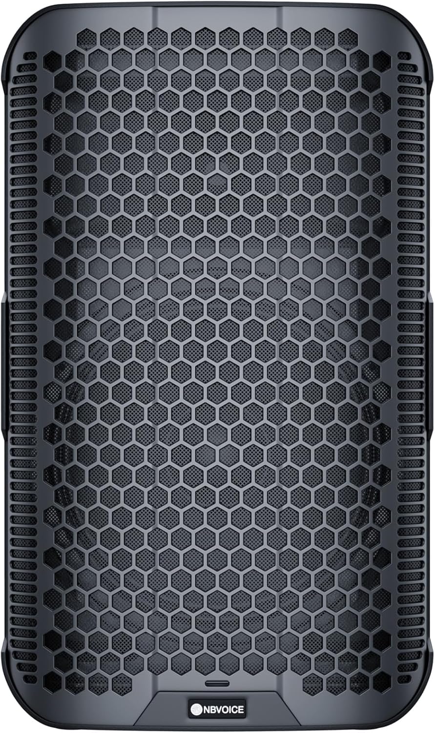 NBVOICE NBVDP115A 1800W Powered 15” PA Speaker with 2-Channel Mixer, Bluetooth Streaming & Wireless Stereo Linking
