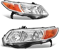 Vista 21 de oEdRo Ensamble de faros Compatible con 2005-2010 Chevy Cobalt / 2007-2010 Pontiac G5 / 2005-2006 Pursuit Reemplazo de faro Carcasa de cromo