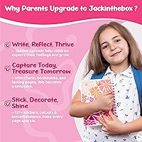 Vista 4 de jackinthebox DIY Journal for Girls Ages 8-12, 242 pcs, Journaling kit, Tween Scrapbook, Includes 10 Mental Health Exercises, Girls Diary 8 9 10 11